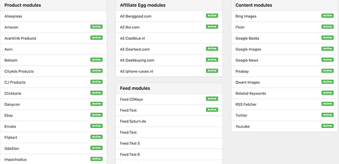 Content Egg module settings Content Egg module settings