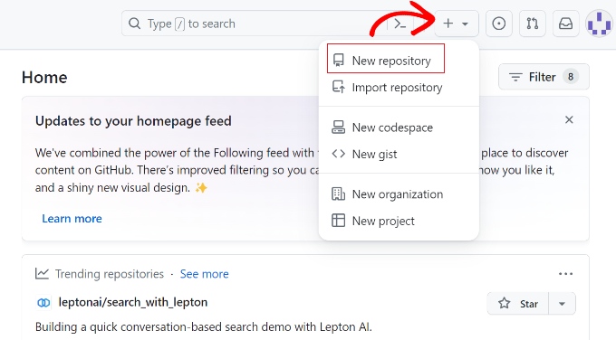 Create a new repo in GitHub Create a new repo in GitHub