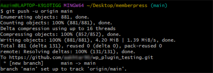 Enter git push command Enter git push command