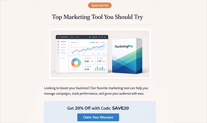Exemple de marques affiliées demandant un placement spécifique