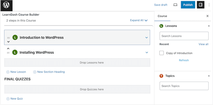 コード不要のコースビルダー コード不要のコースビルダー