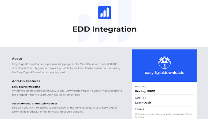 LearnDash用のEasy Digital Downloadsアドオン LearnDash用のEasy Digital Downloadsアドオン