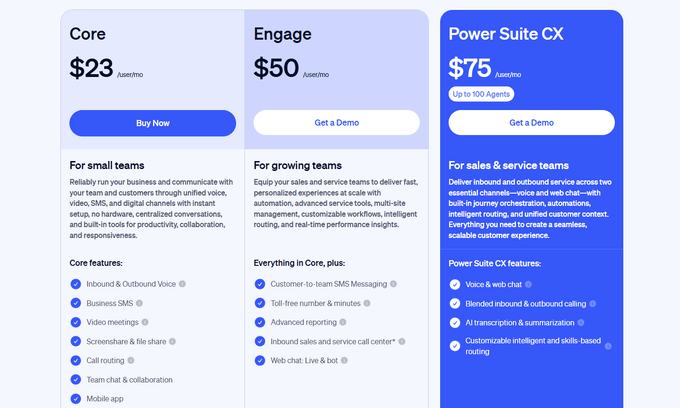 Nextiva pricing plans