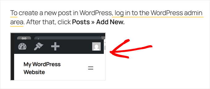 Un esempio di WordPress Playground troppo piccolo quando incorporato