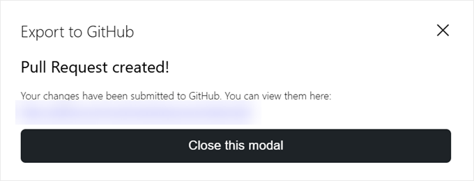 Link Nuova Pull Request in WordPress Playground