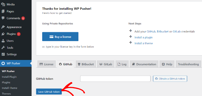 Save GitHub token Save GitHub token