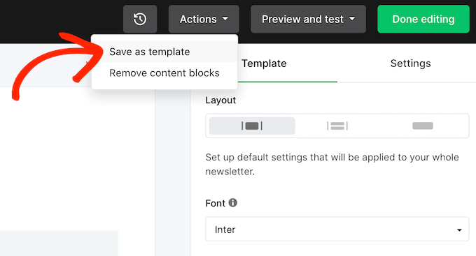 Salvataggio delle tue email come modelli riutilizzabili