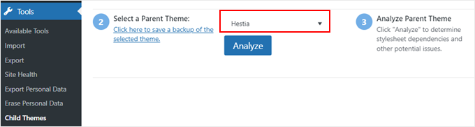 Choosing a parent theme in Child Theme Configurator Choosing a parent theme in Child Theme Configurator