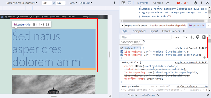 Demonstrating how the Chrome inspect tool works Demonstrating how the Chrome inspect tool works