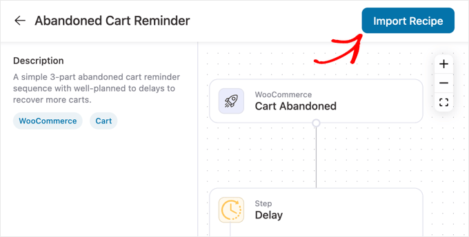 Import abandoned cart workflow template
