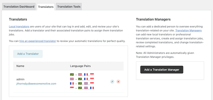 Adding translators to your multilingual website, blog, or online marketplace