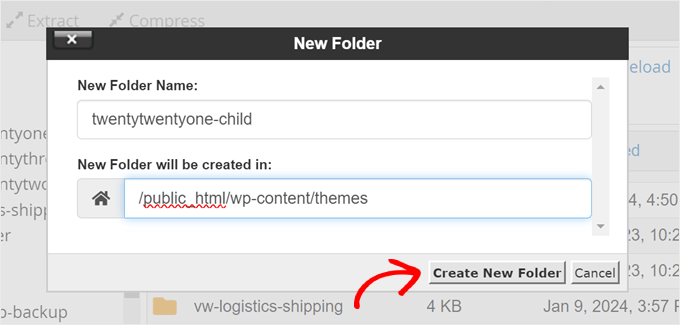 Naming a new child theme folder in Bluehost file manager Naming a new child theme file in Bluehost file manager