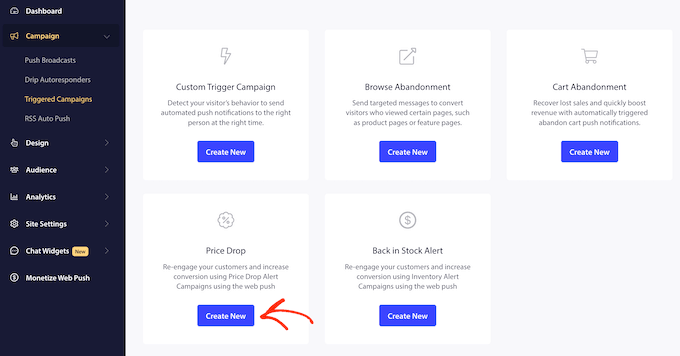 Creating a price drop alert using PushEngage 