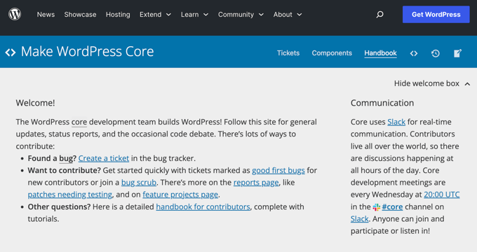 Information About the WordPress Core Repository Information About the WordPress Core Repository