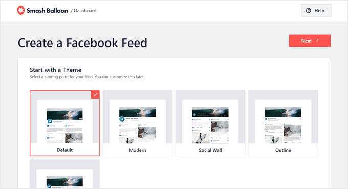 Elegir un tema para el feed de Facebook Elegir un tema para el feed de Facebook