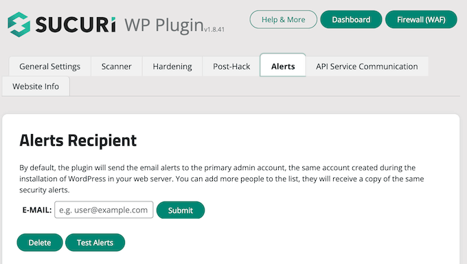 Customizing your website's security alerts Customizing your website's security alerts
