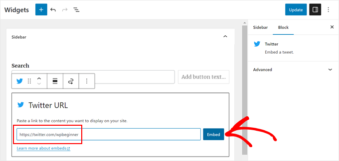 Incrustar un perfil de Twitter en un área de widgets de WordPress Incrustar un perfil de Twitter en un área de widgets de WordPress