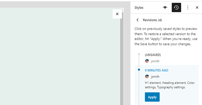 Modificări nesalvate sau aplică o versiune anterioară