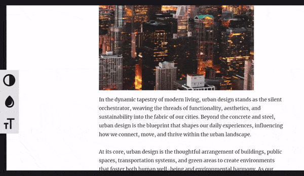 Gif of how the WP Accessibility plugin works Gif of how the WP Accessibility plugin works