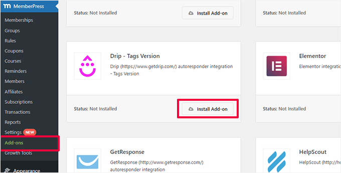 MemberPress Drip integration