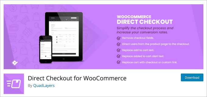 Direct Checkout for WooCommerce Direct Checkout for WooCommerce