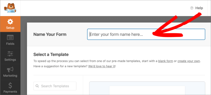 Name your form in WPForms Name your form in WPForms