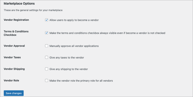 WC Vendors marketplace settings WC Vendors marketplace settings