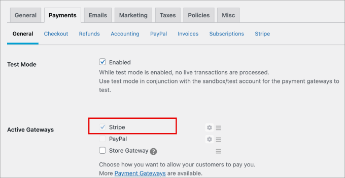 active gateways stripe active gateways stripe