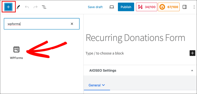 adaugă bloc wpforms adaugă bloc wpforms
