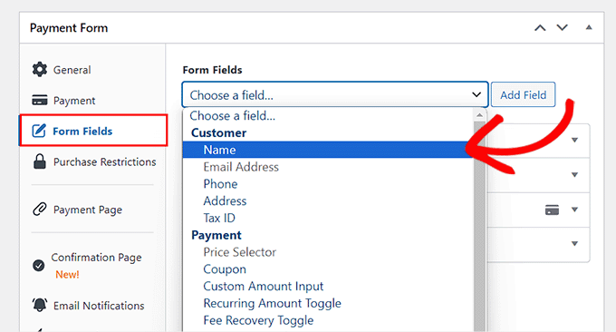 Add the name, phone, and address form fields Add the name, phone, and address form fields