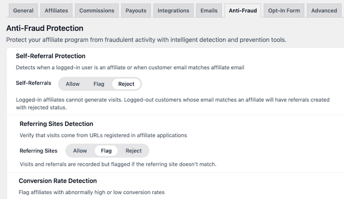 Use AffiliateWP's Smart Fraud Detection
