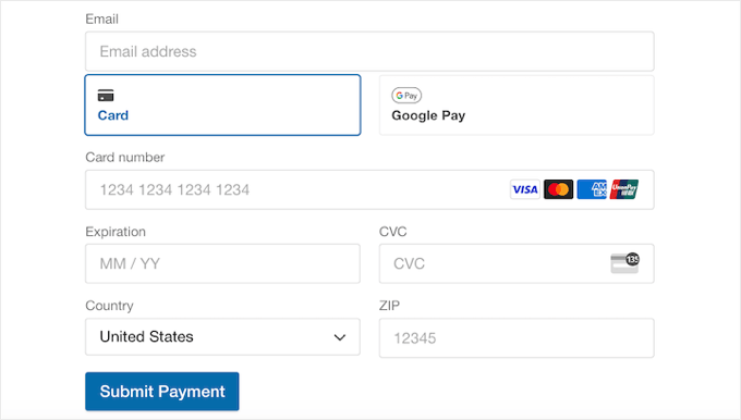Formularul de finalizare a comenzii Easy Digital Downloads