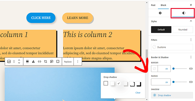 Efect de umbră interioară