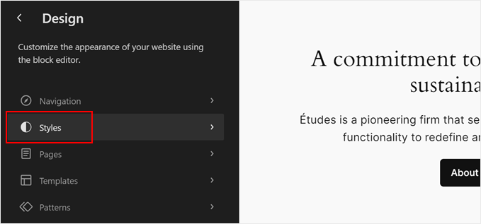 Choosing Styles in the Full Site Editor Choosing Styles in the Full Site Editor