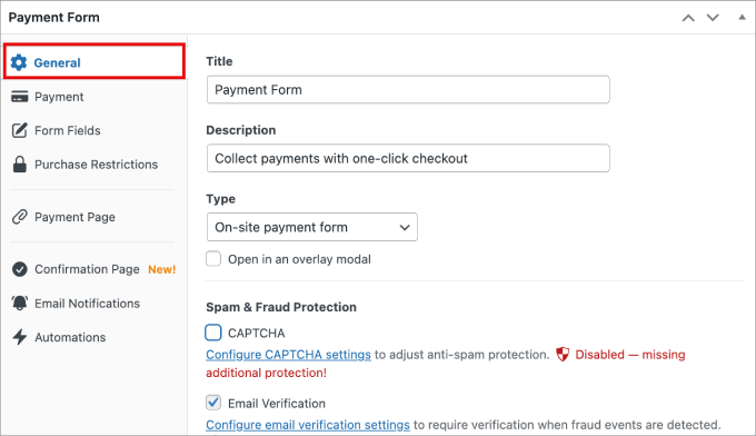 general tab wp simple pay general tab wp simple pay