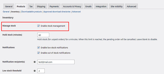 Manage real time stocks