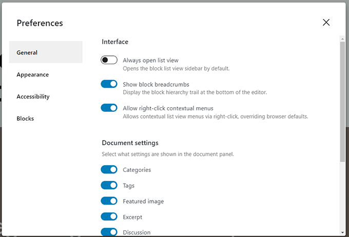 Preferences panel refreshed Preferences panel refreshed