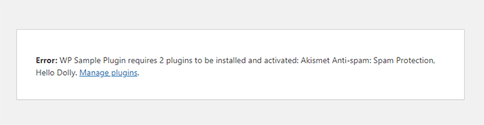 Eroare plugin necesar