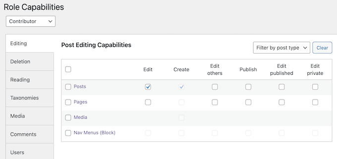 Changing the default role capabilities in WordPress Changing the default role capabilities in WordPress