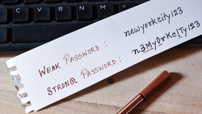 Manage strong passwords Manage strong passwords