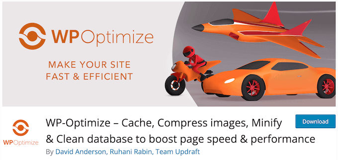 The free WP-Optimize WordPress plugin The free WP-Optimize WordPress plugin