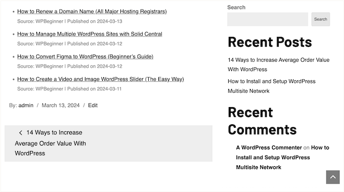 An example of an RSS feed, embedded using a WordPress plugin An example of an RSS feed, embedded using a WordPress plugin