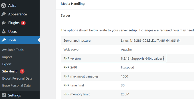 Check PHP version Check PHP version