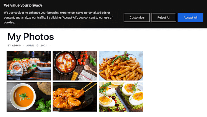CookieYes kullanılarak oluşturulmuş bir çerez onay banner'ı örneği