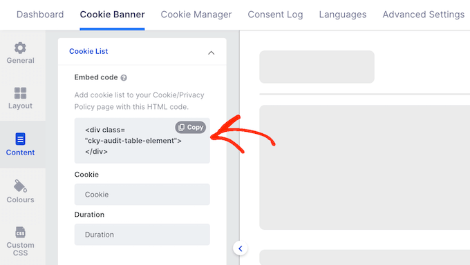 CookieYes kullanılarak oluşturulmuş bir kısa kod örneği