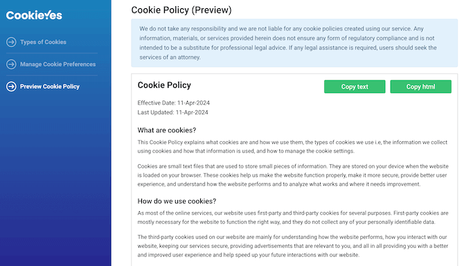 Bir WordPress eklentisi kullanarak çerez politikası oluşturma