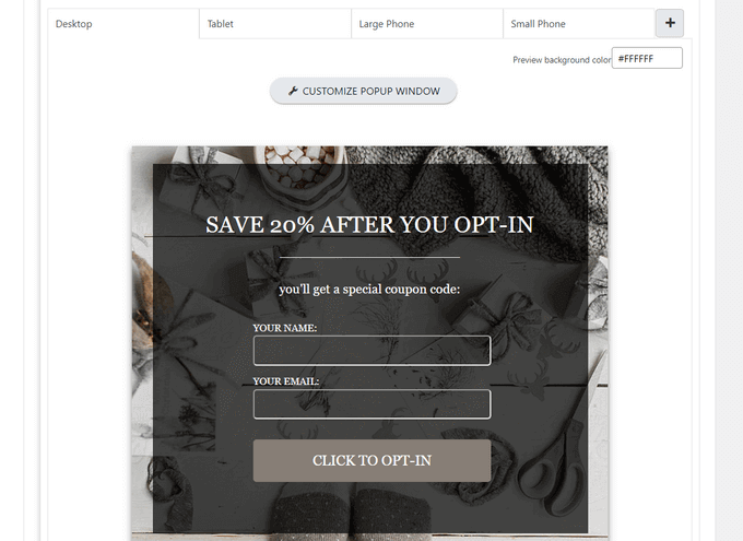 PopupAlly drag and drop editor PopupAlly drag and drop editor