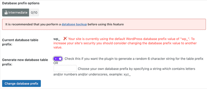 Modifica del prefisso del database di WordPress Modifica del prefisso del database di WordPress