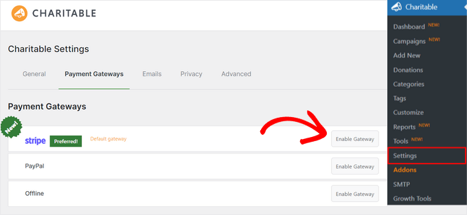 Activați gateway-ul Stripe Activați gateway-ul Stripe