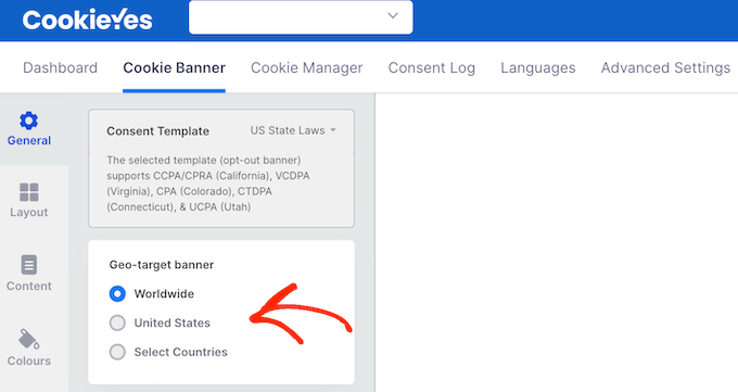 Ziyaretçinin konumuna göre farklı çerez bildirimleri gösterme